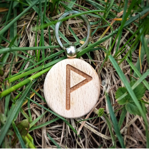 БРЕЛОК ДЕРЕВ'ЯНИЙ РУНА ВУНЬО РУЧНА РОБОТА (HANDMADE VUNYO WOODEN FLEECE KEYRING)